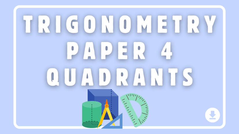 Trigonometry Paper 4  Quadrants - Interior Templates & Books for KDP