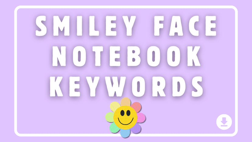 Smiley Face Notebook Keywords for Amazon KDP