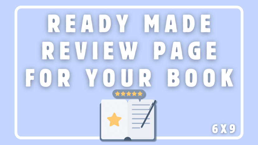 Ready Made Review Page Template for Your Book - Size 6x9