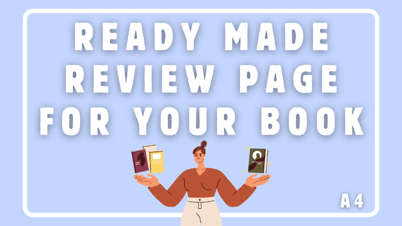 Ready Made Review Page Template for Your Book - Size A4